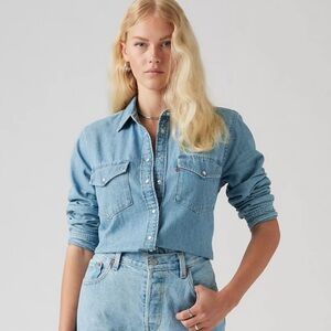 Levi's Light Blue Denim Button-Down Shirt